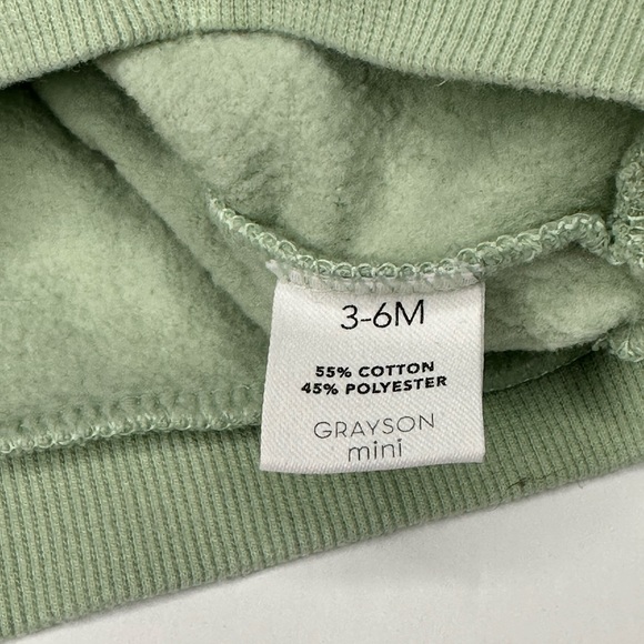 Mini Greyson Light Green Sweatsuit 2 Pieces ~ Hoodie and Pant Size 3-6M - Picture 6 of 10